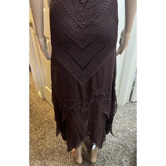 Kroshetta Papillon Womens Beaded Crochet Gown Large Hand Made Embroidered‎ - Picture 15 of 16